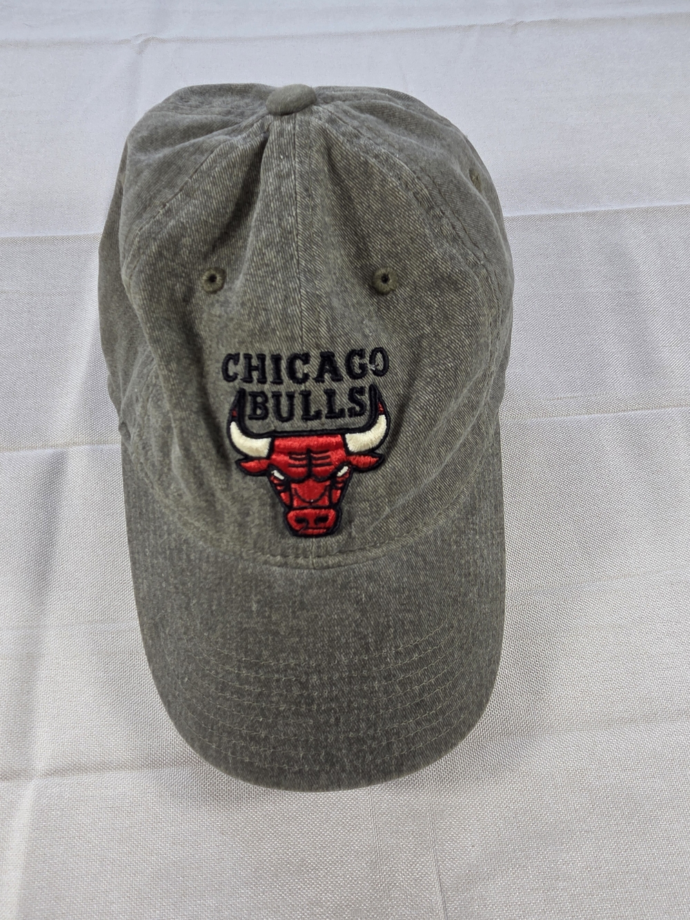 Mitchell & Ness Chicago Bulls Washed Olive Dad Hat Strapback OSFA